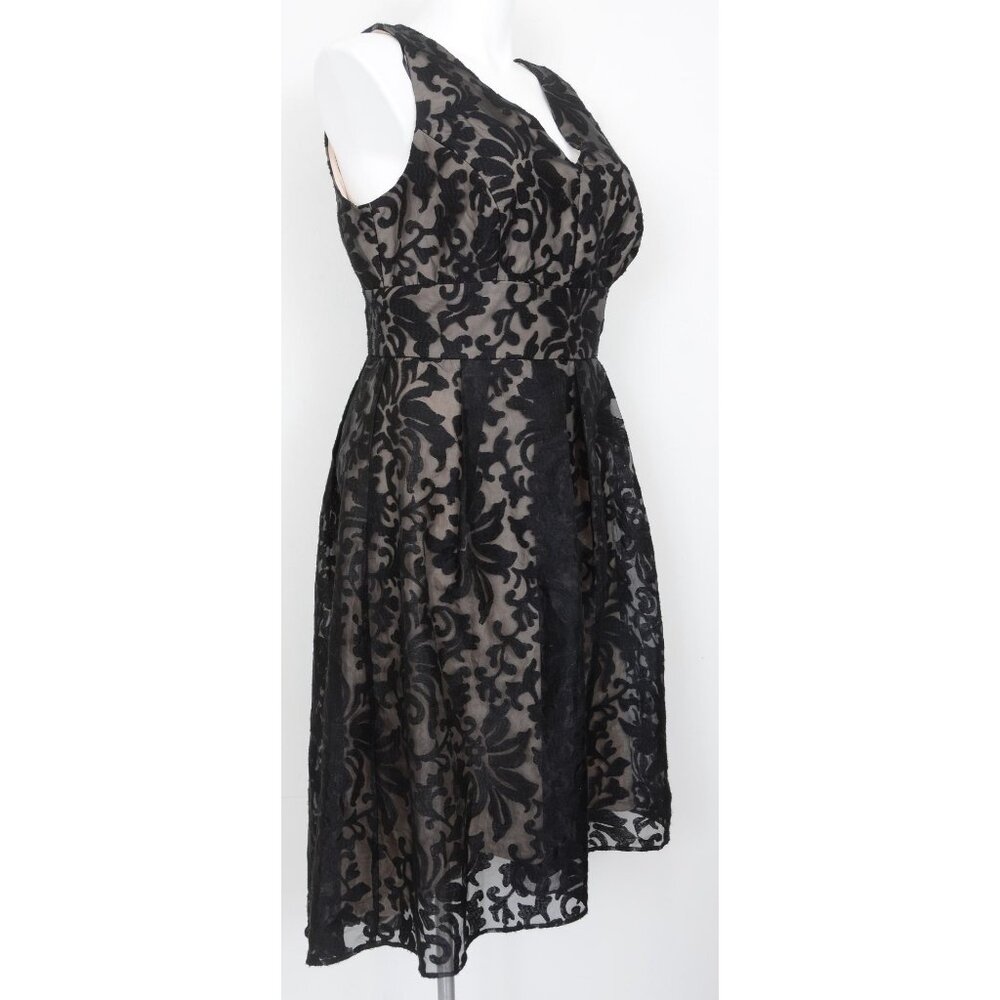 Melrose Social PLUS 16 Black Lace High Low Cocktail Party Evening Midi Dress NWT
